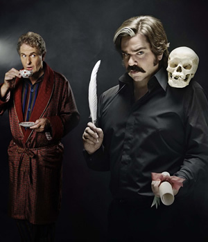 Toast Of London. Image shows from L to R: Ed Howzer-Black (Robert Bathurst), Steven Toast (Matt Berry). Copyright: Objective Productions