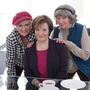 Victoria Wood's Mid Life Christmas. Image shows from L to R: Julie Walters, Delia Smith, Victoria Wood. Copyright: Phil McIntyre Entertainment