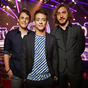 Virtually Famous. Image shows from L to R: Chris Stark, Kevin McHale, Seann Walsh. Copyright: Talkback / Hungry Bear Media