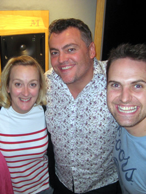 Lewis Macleod's Wired News. Image shows from L to R: Anita Corduroy (Gabriel Quigley), Lewis (Lewis Macleod), Gerry MacLaughlin. Copyright: The Comedy Unit