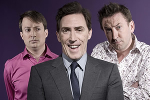 Would I Lie To You?. Image shows from L to R: David Mitchell, Rob Brydon, Lee Mack. Copyright: Zeppotron