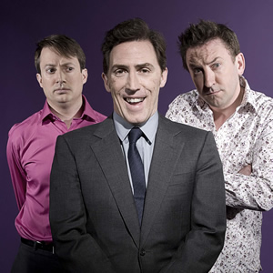 Would I Lie To You?. Image shows from L to R: David Mitchell, Rob Brydon, Lee Mack. Copyright: Zeppotron