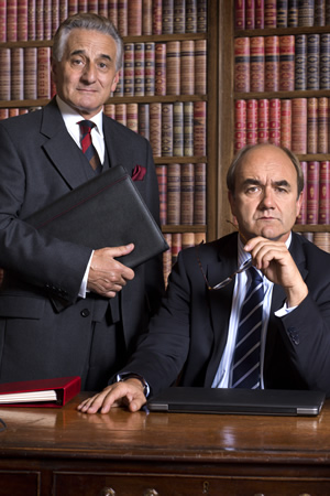 Yes, Prime Minister. Image shows from L to R: Sir Humphrey Appleby (Henry Goodman), Jim Hacker (David Haig). Copyright: BBC