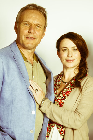 You, Me & Them. Image shows from L to R: Ed Walker (Anthony Head), Lauren Grey (Eve Myles). Copyright: Hat Trick Productions