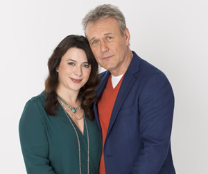 You, Me & Them. Image shows from L to R: Lauren Grey (Eve Myles), Ed Walker (Anthony Head). Copyright: Hat Trick Productions