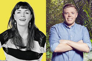 Image shows from L to R: Aisling Bea, Rob Beckett