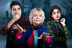 A Deal. Image shows from L to R: Tom (Jaz Deol), Lucy (Sheila Reid), Jen (Mandeep Dhillon). Copyright: Merman