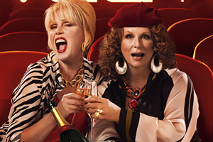 Absolutely Fabulous: The Movie. Image shows from L to R: Patsy (Joanna Lumley), Edina (Jennifer Saunders). Copyright: BBC Films