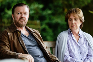 After Life. Image shows from L to R: Tony (Ricky Gervais), Anne (Penelope Wilton)