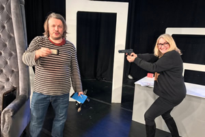 As It Occurs To Me. Image shows from L to R: Richard Herring, Emma Kennedy