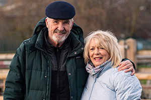 Alison & Larry: Billericay To Barry. Image shows left to right: Larry Lamb, Alison Steadman