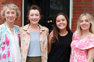 All Those Women. Image shows from L to R: Hetty (Marcia Warren), Maggie (Lesley Manville), Emily (Lucy Hutchinson), Jen (Sinead Matthews). Copyright: BBC