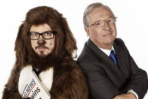 Animal Antics. Image shows from L to R: Sparky (Matthew Crosby), Tim Brooke-Taylor. Copyright: Talkback