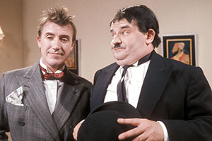 Another Fine Mess. Image shows from L to R: Sydney Jefferson (Roy Castle), Harry Norvel (Ronnie Barker). Copyright: BBC