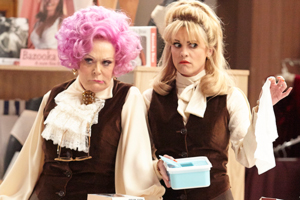 Are You Being Served?. Image shows from L to R: Mrs Slocombe (Sherrie Hewson), Miss Brahms (Niky Wardley). Copyright: BBC