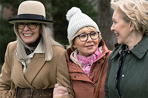 Arthur's Whisky. Image shows left to right: Linda (Diane Keaton), Susan (Lulu), Joan (Patricia Hodge)