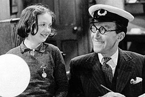 Back-room Boy. Image shows left to right: Jane (Vera Frances), Arthur Pilbeam (Arthur Askey). Credit: ITV, Gainsborough Pictures 1928 Limited