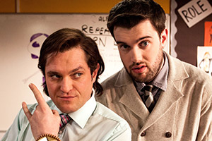 Bad Education. Image shows from L to R: Fraser (Mathew Horne), Alfie (Jack Whitehall)