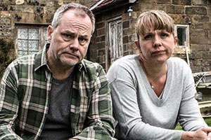 Bad Move. Image shows from L to R: Steve (Jack Dee), Nicky (Kerry Godliman). Copyright: Open Mike Productions