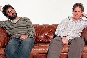 Baddiel And Skinner Unplanned. Image shows from L to R: David Baddiel, Frank Skinner