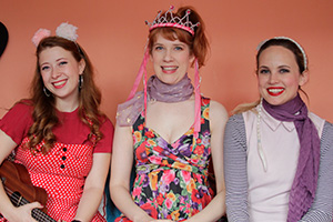 The Band Formerly Known As. Image shows from L to R: Kerouac (Sabrina Parker), Tessa (Laura Evelyn), Paige (Meaghan Martin)