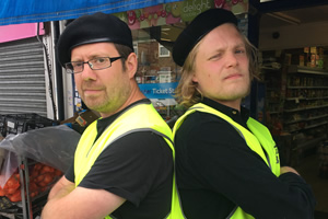 Barge Boyz. Image shows from L to R: Simon (Simon Balch), Thomas (Thomas Gray)