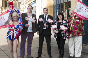 Ginny Adams (Rare Species), Nick Steel (Director, Bath Comedy Festival), Leslie Redwood (Head of Business Development, VisitBath), Loraine Morgan-Brinkhurst MBE (Patron, Bath Comedy Festival), Ralph Oswick (Associate Director, Special Events, Bath Comedy). Image shows from L to R: Nick Steel, Ralph Oswick. Copyright: Philip Field