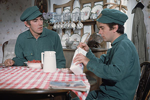 Bedazzled. Image shows from L to R: George Spiggot (Peter Cook), Stanley Moon (Dudley Moore)