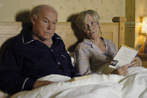 Bedtime. Image shows from L to R: Andrew Oldfield (Timothy West), Alice Oldfield (Sheila Hancock). Copyright: Hat Trick Productions
