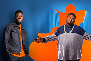 The Big Narstie Show. Image shows from L to R: Mo Gilligan, Big Narstie