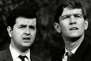 Billy Liar. Image shows from L to R: Arthur Crabtree (Rodney Bewes), Billy Fisher (Tom Courtenay)