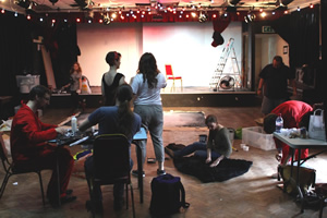 Volunteers helping with preliminary clearance work for the BIT. Copyright: The Bristol Improv Theatre