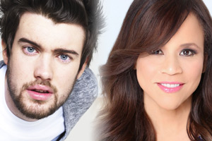 Image shows from L to R: Jack Whitehall, Rosie Perez