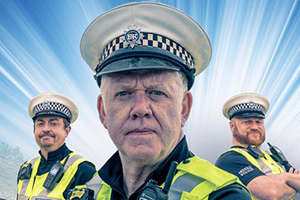 Bravo Two Charlies. Image shows from L to R: PC Gavin Howells (Sion Pritchard), PC Dennis Babb (Martin Trenaman), Sgt Vincent Price (Simon Holland Roberts)