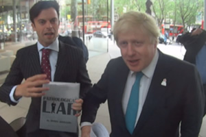 Brexageddon?!. Image shows from L to R: Jolyon Rubinstein, Boris Johnson. Copyright: Hat Trick Productions