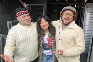 Bridge & Allen Together Again. Image shows from L to R: Duncan Bridge (Archibald Easton), KT Tunstall, Alan Allen (Mike Keat). Copyright: BBC