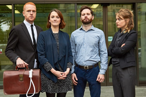 Capital. Image shows from L to R: Adam Drake, Charlotte Ritchie, Liam Williams, Matilda Wnek