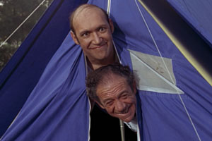 Carry On Camping. Image shows from L to R: Bernie Lugg (Bernard Bresslaw), Sid Boggle (Sid James). Copyright: ITV Studios Carry On Camping. Image shows from L to R: Bernie Lugg (Bernard Bresslaw), Sid Boggle (Sid James). Copyright: ITV Studios