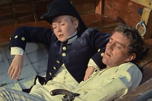 Carry On Jack. Image shows from L to R: Sally (Juliet Mills), Midshipman Albert Poop-Decker (Bernard Cribbins)