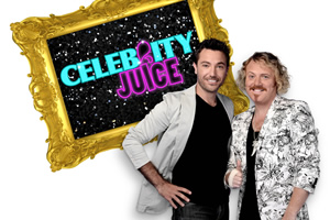 Celebrity Juice. Image shows from L to R: Gino D'Acampo, Leigh Francis