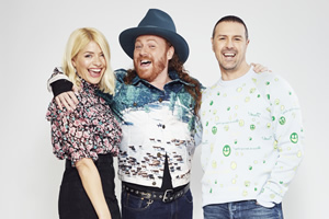 Celebrity Juice. Image shows from L to R: Holly Willoughby, Leigh Francis, Paddy McGuinness