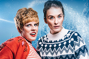 Charity Shop Sue's Xmas. Image shows from L to R: Sue Tuke (Selina Mosinski), Vicky McClure