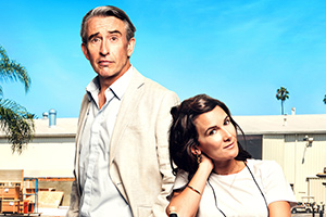 Chivalry. Image shows from L to R: Cameron (Steve Coogan), Bobby (Sarah Solemani)