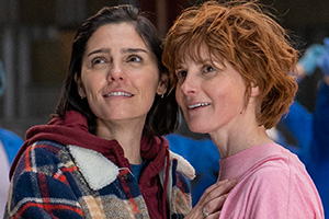 Chuck Chuck Baby. Image shows left to right: Joanne (Annabel Scholey), Helen (Louise Brealey)