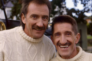 ChuckleVision. Image shows from L to R: Paul Chuckle (Paul Elliott), Barry Chuckle (Barry Elliott)