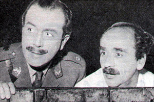 Colonel Trumper's Private War. Image shows left to right: Colonel Basil Trumper (Dennis Price), Pan Malcov (Warren Mitchell). Credit: Granada Television
