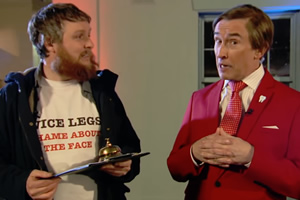 Comic Relief. Image shows from L to R: Simon Denton (Tim Key), Alan Partridge (Steve Coogan). Copyright: BBC