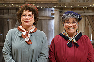 Comic Relief. Image shows from L to R: Extra (Jennifer Saunders), Extra (Dawn French)