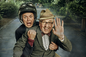 Count Arthur Strong. Image shows from L to R: Michael Baker (Rory Kinnear), Count Arthur Strong (Steve Delaney)