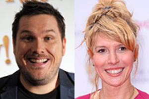 Image shows from L to R: Marc Wootton, Julia Davis